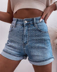 Rhinestone Denim Shorts