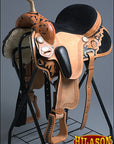 Hilason Flex Tree Western Horse Saddle American Leather Trail Barrel Racing By