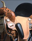 Hilason Flex Tree Western Horse Saddle American Leather Trail Barrel Racing By