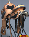 Hilason Flex Tree Western Horse Saddle American Leather Trail Barrel Racing By