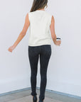 Izabella V Neck Buttoned Sweater Vest