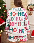 Plus Size Christmas Ho Ho Ho Top and Shorts Lounge Set