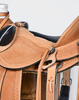 Western Horse Saddle American Leather Wade Ranch Roping Tan Hilason