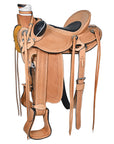 Western Horse Saddle American Leather Wade Ranch Roping Tan Hilason