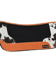 Hilason Western Wool Felt Horse Saddle Pad Cowhide Hair On Leather