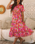 Lillie Floral Short Sleeve Maxi dress