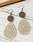 Cut-Out Water Drop Hook Earrings