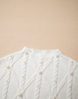 Pearl Cable Knit Sleeveless Sweater
