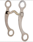 4 inch Hilason Nickel Plated Pony Curb Horse Bit Low Port Mouth