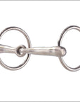 Hilason Nickel Plated Malleable Iron Pony Ring Snaffle Mouth Horse Bit