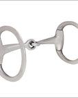 4-1/2" Hilason Stainless Steel Eggbut Snaffle Mouth Horse Bit 2 3/4 Flat Dee Ring