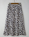 Johanna Leopard Print High Waist Midi Skirt