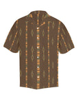 Mocha Aztec Men's Western Camp Shirt