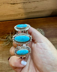 Cuff - Sterling silver Cuff Bracelet with Kingman turquoise