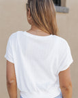 Cassidy Textured Knit Short Sleeve Top
