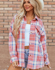 Natalie Plaid Button Up Shacket