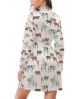 Cattle Drive Women's Belted Satin Feel Dressing Lounge Robe