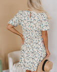 Kimber Floral Puff Short Sleeve Dress