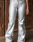 SIGNATURE TROUSER- SILVER METALLIC