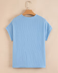 Colorblock Corded Knit Chest Pocket T-Shirt