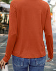 Anna Asymmetric Seam Detail Long Sleeve Top