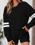 Varsity Stripe Sweatshirt and Short Set