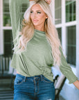 Dani Smocked 3/4 Sleeve Casual Loose Top