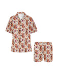 Highland Cow Floral Women's Western Pajama Set