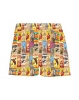 Women's Vintage Rodeo Poster Beach Board Shorts