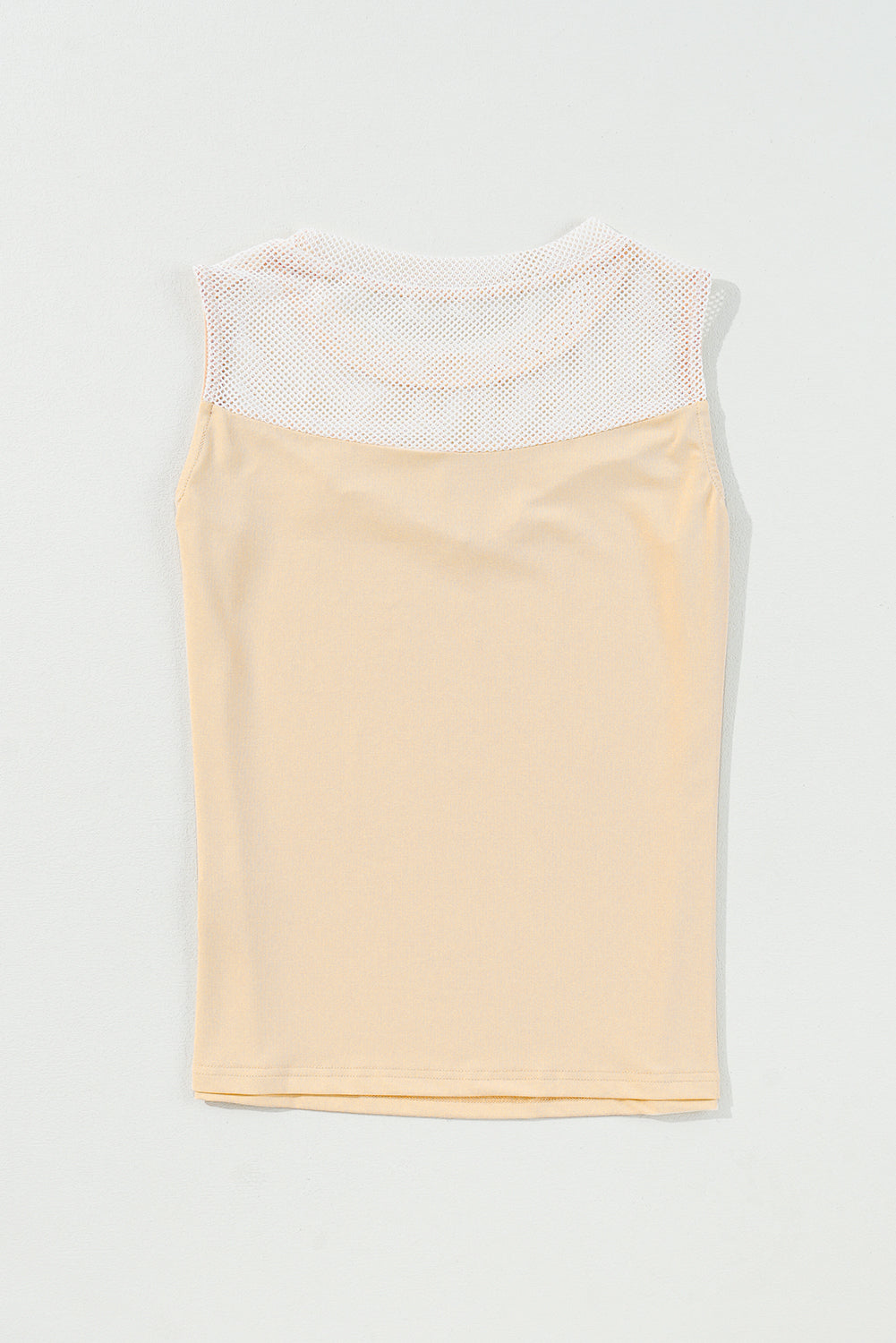 Milena Mesh Patchwork Crew Neck Tank Top