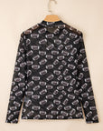 Game Day Sheer Mesh Long Sleeve Top