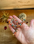 Smaller Orange and Turquoise magnesite beads Hair Clips