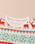 Christmas Reindeer Fair Isle Stripe Pajama Set