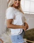 Horseshoe Embroidered Patch Pocket Tee