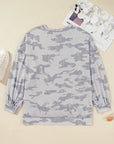 Plus Size Camouflage Crewneck Sweatshirt