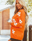 Floral Open-Front Cardigan