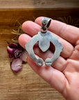 Naja Pendant with Orange & Purple Spiny Oyster – Sterling Silver – Native Made by KB