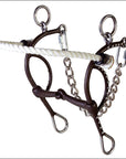 Hilason Western Horse Mouth Stainless Steel Ring Combo Snaffle Hackamore Bit