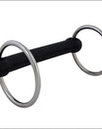 Hilason Stainless Steel Rings Flexible Rubber 5-1/4" Mullen Mouth Horse Bit