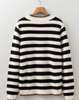 Rylee Stripe Button Cardigan Sweater