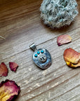 Cowboy Hat Pendant - Kingman Turquoise & Sterling Silver