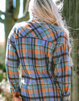 Plaid Button-Up Long Sleeve Shirt