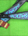 HILASON W. H. Leather Headstall & Breast Collar Set Turquoise Cheetah