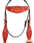 HILASON Western Horse Headstall Breast Collar Set Tack Genuine American Leather