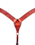 HILASON Western Horse Headstall Breast Collar Set Tack Genuine American Leather