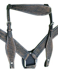 HILASON Western Horse Headstall Breast Collar Set Tack Genuine American Leather