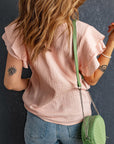 Sabrina Tiered Ruffled Short Sleeve Blouse