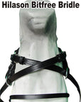 Leather English Bitless Bridle Horse Reins Bitfree Black Hilason