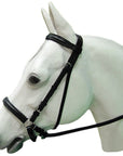 Leather English Bitless Bridle Horse Reins Bitfree Black Hilason