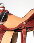 Western Horse Wade Saddle Leather Ranch Roping Mahogany